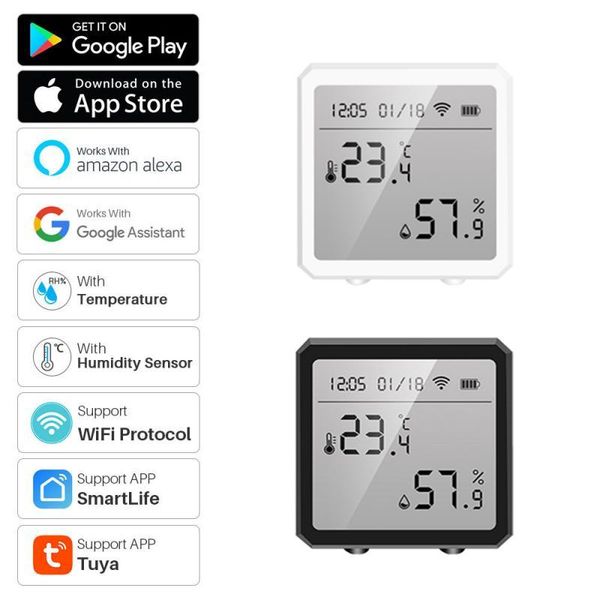 smart home control tuya wifi temperature humidity sensor indoor hygrometer thermometer detector life remote support alexa google
smart home control tuya wifi temperature humidity sensor indoor hygrometer thermometer detector life remote support alexa google