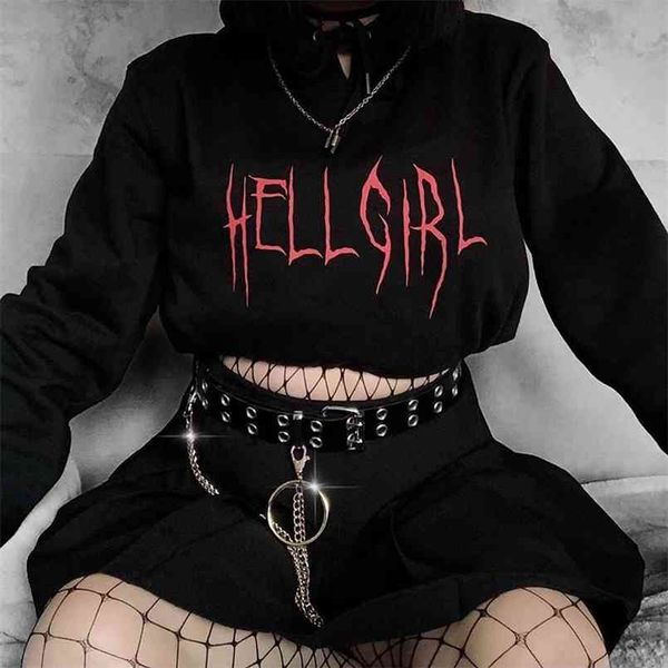 hell girl letter punk goth pullover sweatshirt hip hop vintage streetwear loose harajuku chic casual women hooded 210813, Black
hell girl letter punk goth pullover sweatshirt hip hop vintage streetwear loose harajuku chic casual women hooded 210813, Black