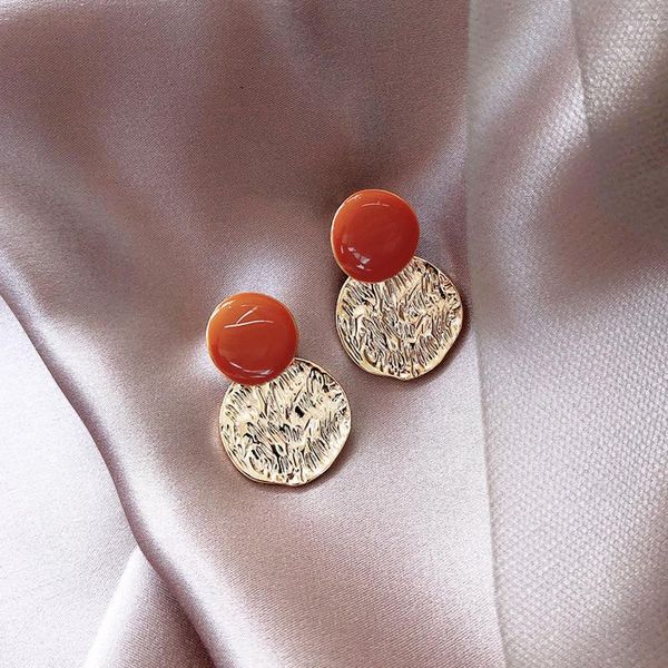 dangle & chandelier retro orange round pleated metal earrings for women vintage gold color geometric drop statement jewelry gift, Silver
dangle & chandelier retro orange round pleated metal earrings for women vintage gold color geometric drop statement jewelry gift, Silver