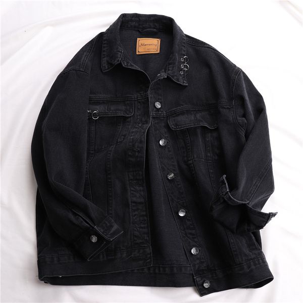jacket spring autumn vintage wash black denim women outerwear korean big size loose long sleeve jeans jacket female basic coat, Black;brown
jacket spring autumn vintage wash black denim women outerwear korean big size loose long sleeve jeans jacket female basic coat, Black;brown