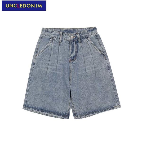men designer jeans for korean hip hop shorts men's retro loose pants denim stacked ue017, Blue
men designer jeans for korean hip hop shorts men's retro loose pants denim stacked ue017, Blue