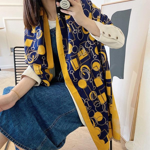 scarves fashion trend leisure winter thick color matching cashmere luxury woman's scarf geometric printing warm shawl, Blue;gray
scarves fashion trend leisure winter thick color matching cashmere luxury woman's scarf geometric printing warm shawl, Blue;gray