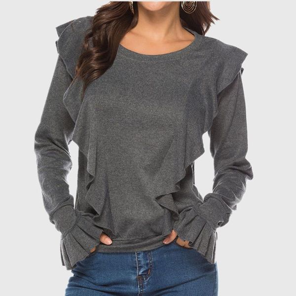 women's t-shirt cute ruffled women flared sleeve t shirt solid autumn long sleevve tee casual female shirts for mujer camisetas, White
women's t-shirt cute ruffled women flared sleeve t shirt solid autumn long sleevve tee casual female shirts for mujer camisetas, White
