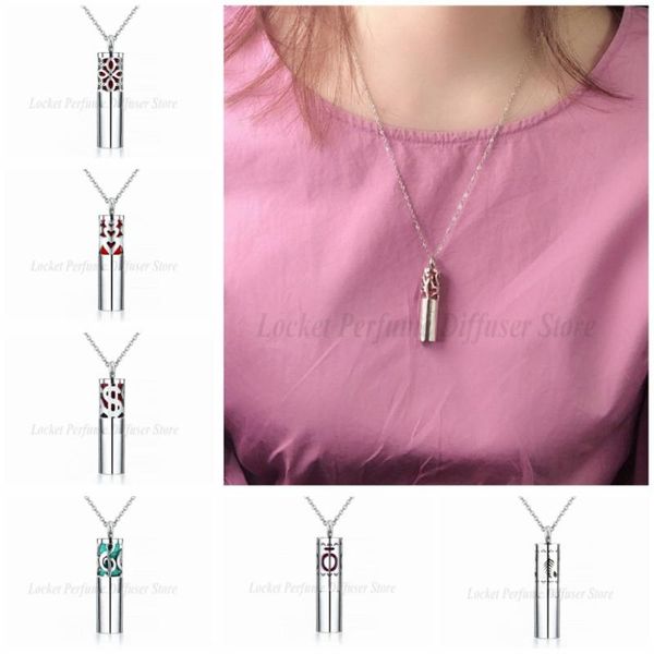 pendant necklaces chinese knot 316l stainless steel cylinder locket for diffuser necklace essential oil perfume women 12 pads, Silver
pendant necklaces chinese knot 316l stainless steel cylinder locket for diffuser necklace essential oil perfume women 12 pads, Silver