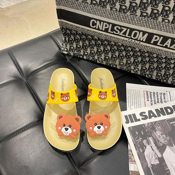 slippers 2021 summer style women's shoes hanfeng bear flip-flops slip-on sandals fashion comfortable, Black
slippers 2021 summer style women's shoes hanfeng bear flip-flops slip-on sandals fashion comfortable, Black