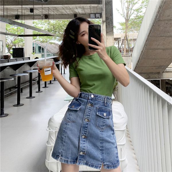 skirts high waist a-line mini women summer pockets single buttons jean streetwear style blue denim cx0f, Black
skirts high waist a-line mini women summer pockets single buttons jean streetwear style blue denim cx0f, Black