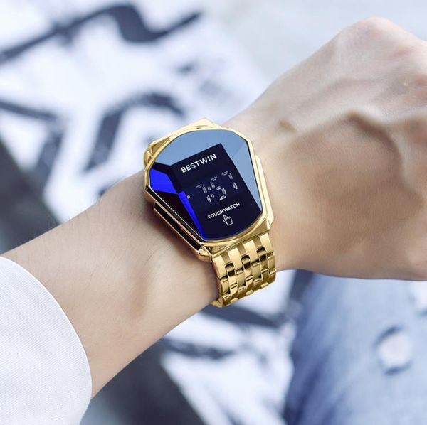 hoursly high-grade steel belt men's watch snake head locomotive 30m waterproof fashion business men touch screen led electronic watche, Blue
hoursly high-grade steel belt men's watch snake head locomotive 30m waterproof fashion business men touch screen led electronic watche, Blue