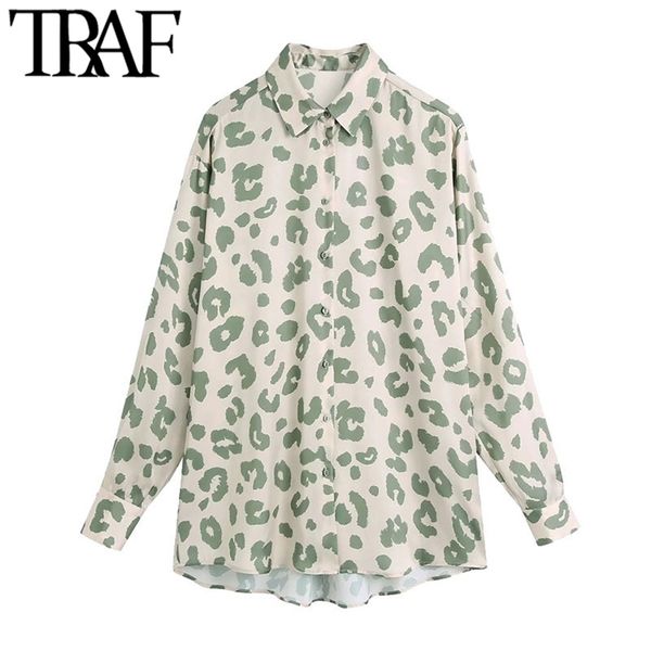 women fashion animal print loose cozy blouses vintage long sleeve button-up female shirts blusas chic 210507, White
women fashion animal print loose cozy blouses vintage long sleeve button-up female shirts blusas chic 210507, White
