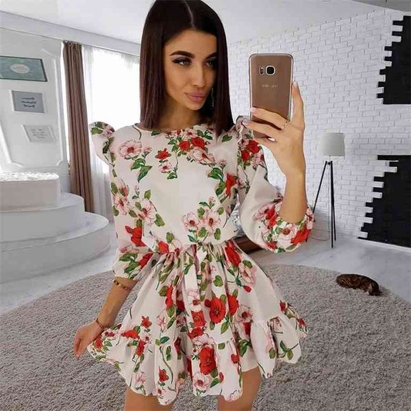 fashion ruffle trim sashes women summer dress 3/4 sleeves round neck dot print casual dress girls sweet cute a line mini dresses, Black;gray
fashion ruffle trim sashes women summer dress 3/4 sleeves round neck dot print casual dress girls sweet cute a line mini dresses, Black;gray