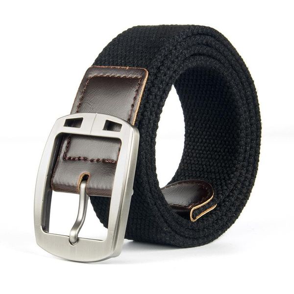 belts men's women's canvas belt casual pin buckle nylon for men women 110cm, Black;brown
belts men's women's canvas belt casual pin buckle nylon for men women 110cm, Black;brown