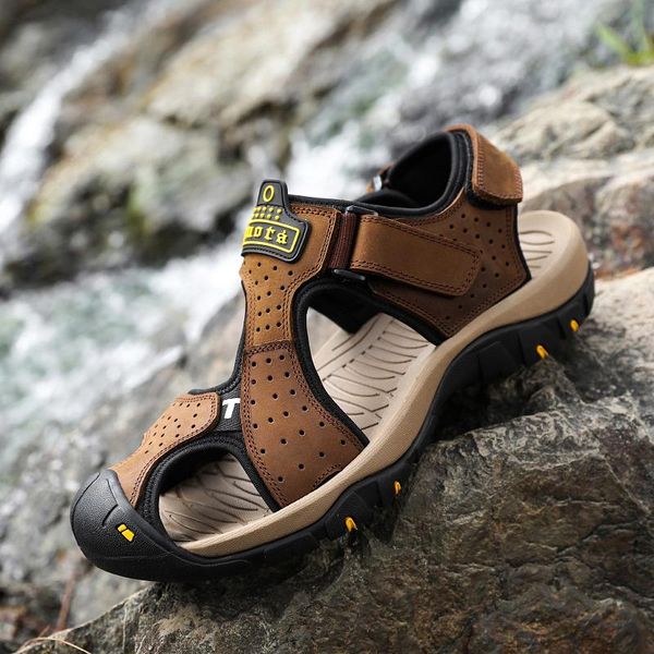sandals sandalia masculina de couro adulto praia genuine leather men trekking outdoor summer mountain water footwear hiking, Black
sandals sandalia masculina de couro adulto praia genuine leather men trekking outdoor summer mountain water footwear hiking, Black