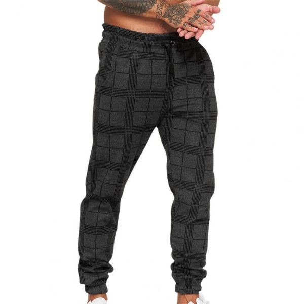 men's pants 2021 casual autumn mid waist drawstring men trousers plaid print leisure ankle-banded sweatpants vintage streetwear, Black
men's pants 2021 casual autumn mid waist drawstring men trousers plaid print leisure ankle-banded sweatpants vintage streetwear, Black