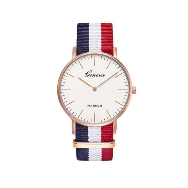watch fashion classic geneva ultra thin men's and women's striped nylon canvas belt quartz, Slivery;brown
watch fashion classic geneva ultra thin men's and women's striped nylon canvas belt quartz, Slivery;brown