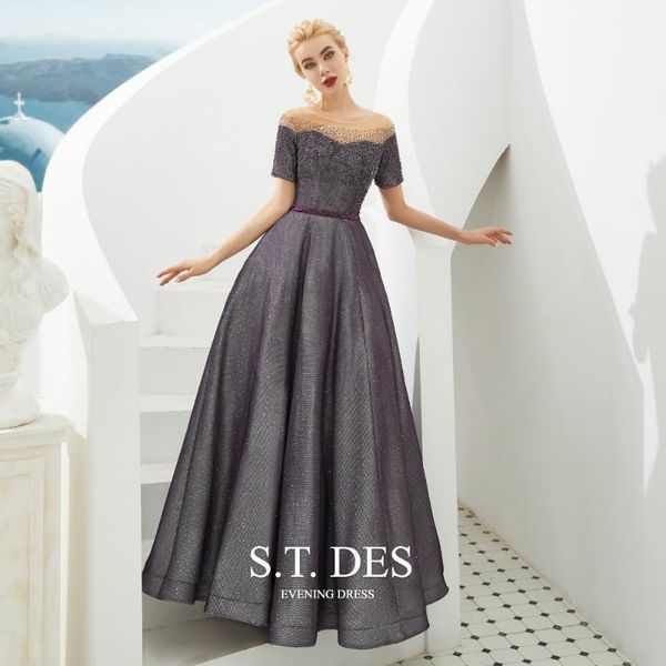 party dresses 2021 s.t.des elegant short sleeves crystal beaded sheer neck sequin tulle ball gown floor-length evening dress for woman1, White;black
party dresses 2021 s.t.des elegant short sleeves crystal beaded sheer neck sequin tulle ball gown floor-length evening dress for woman1, White;black