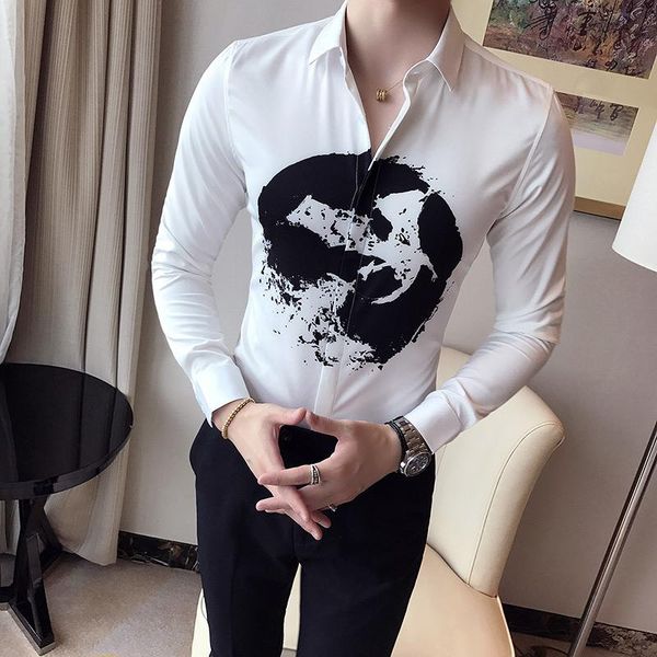 years autumn fashion wind long sleeve shirt of england printing a238-1 - cs05p58 long-sleeved men men's casual shirts, White;black
years autumn fashion wind long sleeve shirt of england printing a238-1 - cs05p58 long-sleeved men men's casual shirts, White;black