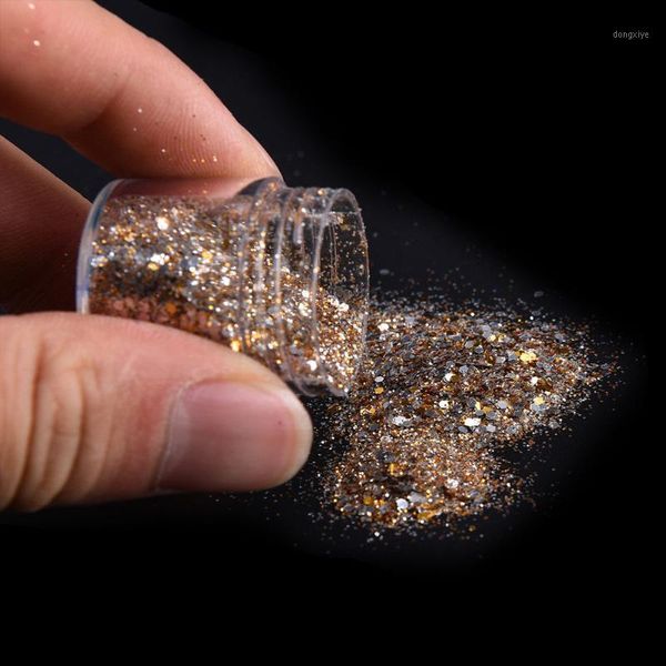 jar/box 10ml nail craft decoration mix size art glitter powder hexagonal sequins dust sheet manicure1, Silver;gold
jar/box 10ml nail craft decoration mix size art glitter powder hexagonal sequins dust sheet manicure1, Silver;gold