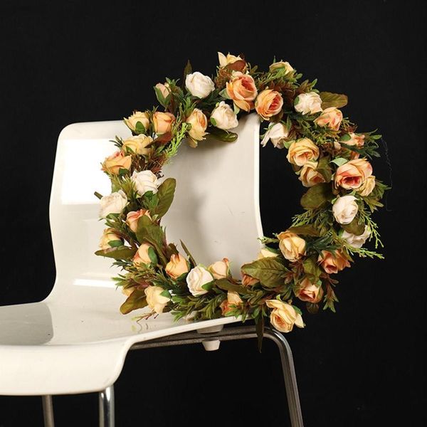 spring leaf wreath garland artificial flower wedding decoration plastic plant home front door decorative flowers & wreaths 
spring leaf wreath garland artificial flower wedding decoration plastic plant home front door decorative flowers & wreaths
