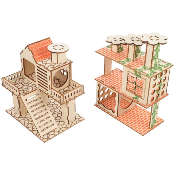 small animal supplies 2pcs hamster villa pet playground wooden house delicate platform hut
small animal supplies 2pcs hamster villa pet playground wooden house delicate platform hut