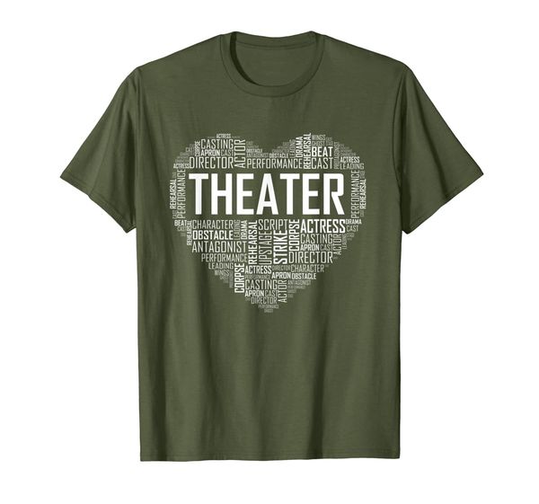 theater life heart love drama actor actress gift t-shirt, White;black 
theater life heart love drama actor actress gift t-shirt, White;black