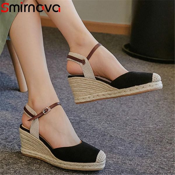 dress shoes smirnova 2021 vintage high heels wedges ladies platform sandals suede leather cross tied summer casual, Black
dress shoes smirnova 2021 vintage high heels wedges ladies platform sandals suede leather cross tied summer casual, Black