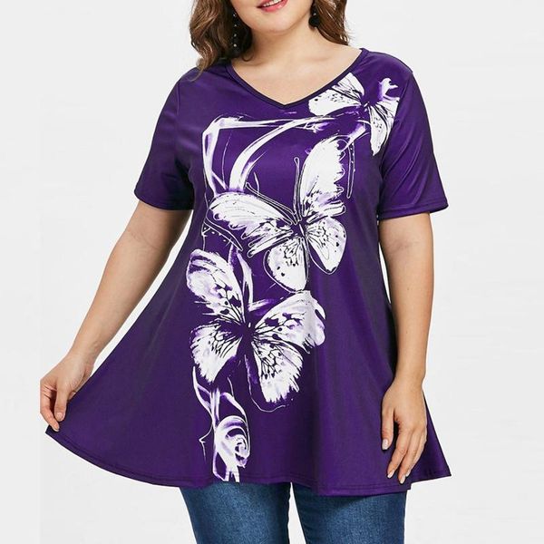 plus size t-shirt 4xl 5xl blouse women summer v neck short sleeve butterfly print casual long large ladies tunic, Black
plus size t-shirt 4xl 5xl blouse women summer v neck short sleeve butterfly print casual long large ladies tunic, Black