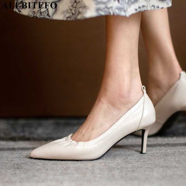 allbitefo pleated design fashion soft genuine leather high heels simple women high heel shoes women heels party wedding shoes 210611, Black
allbitefo pleated design fashion soft genuine leather high heels simple women high heel shoes women heels party wedding shoes 210611, Black