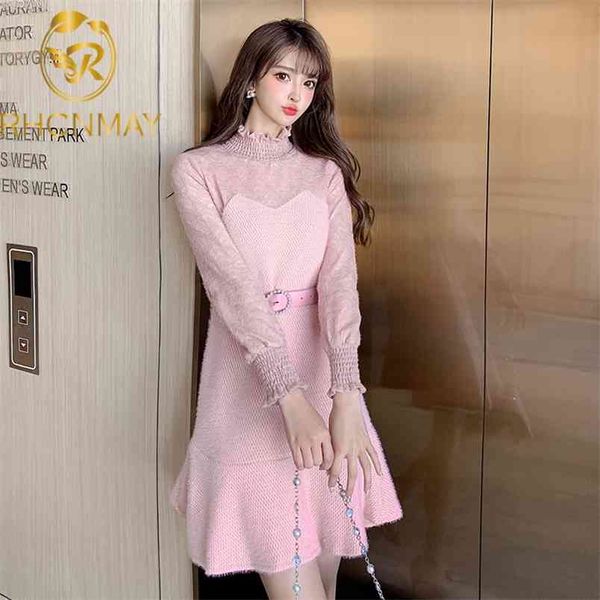 korea women elegant knitting sweater splicing lace long sleeve high collar mini dress slim frenulum ruffle 210506, Black;gray
korea women elegant knitting sweater splicing lace long sleeve high collar mini dress slim frenulum ruffle 210506, Black;gray