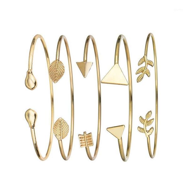 bangle 5 pcs/set bangles for women adjustable size leaf bracelet arrow fashion jewelry sets western style accessories female1, Black
bangle 5 pcs/set bangles for women adjustable size leaf bracelet arrow fashion jewelry sets western style accessories female1, Black