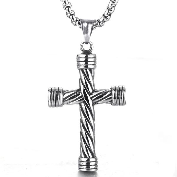 pendants euramerican titanium steel christianity cross pendant retro necklaces for men religious twisted men's jewelry gift, Black
pendants euramerican titanium steel christianity cross pendant retro necklaces for men religious twisted men's jewelry gift, Black