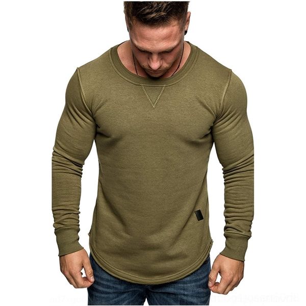 y1d 2020 solid color round neck long sleeve men's t-shirts) women's stitched with leather long t-shirt, White;black
y1d 2020 solid color round neck long sleeve men's t-shirts) women's stitched with leather long t-shirt, White;black