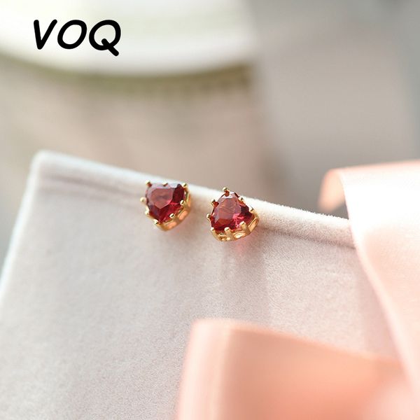 voq 925 sterling silver heart zircon stud earrings red little heart stud earrings female students youth jewelry gift, Golden
voq 925 sterling silver heart zircon stud earrings red little heart stud earrings female students youth jewelry gift, Golden