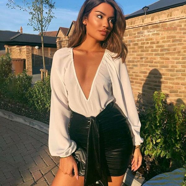 women's jumpsuits & rompers bodysuit women deep v neck body thin womens white color long sleeve bodysuits feminino, Black;white
women's jumpsuits & rompers bodysuit women deep v neck body thin womens white color long sleeve bodysuits feminino, Black;white