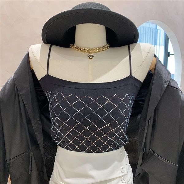 women's tanks & camis niche design clothing summer 2021 fashion short chest wrapped high waisted with diamond sling top, White
women's tanks & camis niche design clothing summer 2021 fashion short chest wrapped high waisted with diamond sling top, White