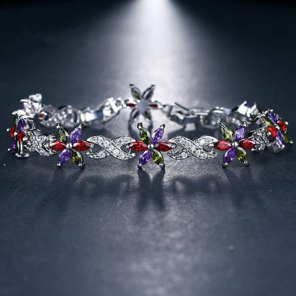 charm bracelets orztoon fashion colorful zircon flower cute for women luxury unusual eternal bracelet trendy wedding jewelry, Golden;silver
charm bracelets orztoon fashion colorful zircon flower cute for women luxury unusual eternal bracelet trendy wedding jewelry, Golden;silver