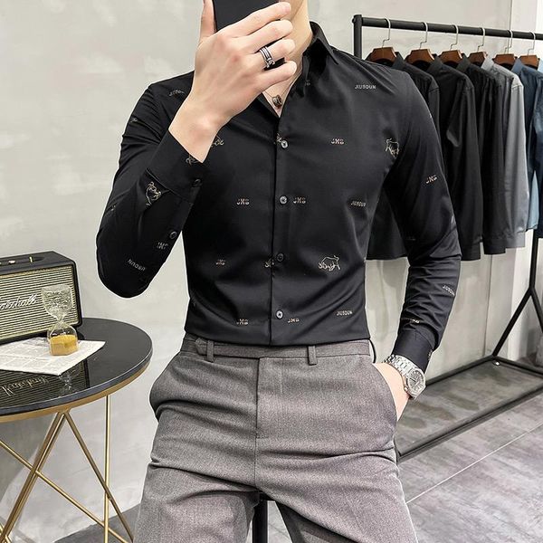 men's casual shirts shirt long-sleeved slim-fit korean style trendy handsome high-end business formal wear striped non-iron sh, White;black
men's casual shirts shirt long-sleeved slim-fit korean style trendy handsome high-end business formal wear striped non-iron sh, White;black
