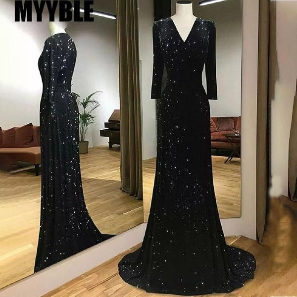 party dresses sparkly black sequin mermaid evening long sleeves 2021 elegant v-neck plus size women formal gowns prom dress, White;black
party dresses sparkly black sequin mermaid evening long sleeves 2021 elegant v-neck plus size women formal gowns prom dress, White;black