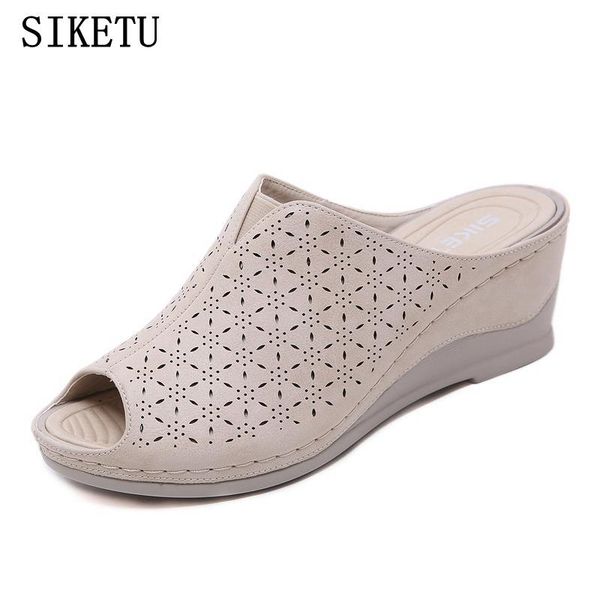 slippers siketu summer women fish mouth pu leather shoes solid thick sole heels beach sandals outside wedges slides, Black
slippers siketu summer women fish mouth pu leather shoes solid thick sole heels beach sandals outside wedges slides, Black