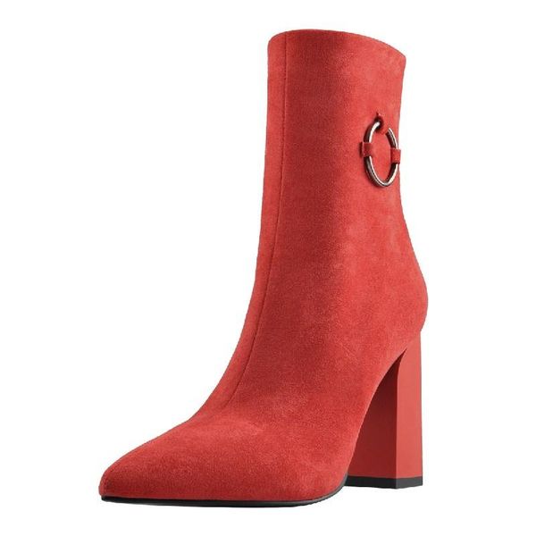 boots onlymaker women red flock simple ankle pointed toe side zip minimalistic stretch chunky block high heels milk silk lining, Black
boots onlymaker women red flock simple ankle pointed toe side zip minimalistic stretch chunky block high heels milk silk lining, Black