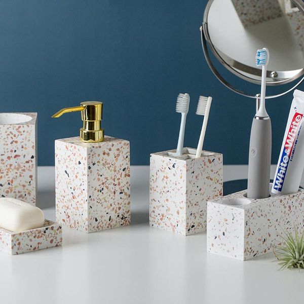bath accessory set bathroom wash light luxury 4pcs resin accessories lotion bottle toothbrush holder tumbler soap dish
bath accessory set bathroom wash light luxury 4pcs resin accessories lotion bottle toothbrush holder tumbler soap dish