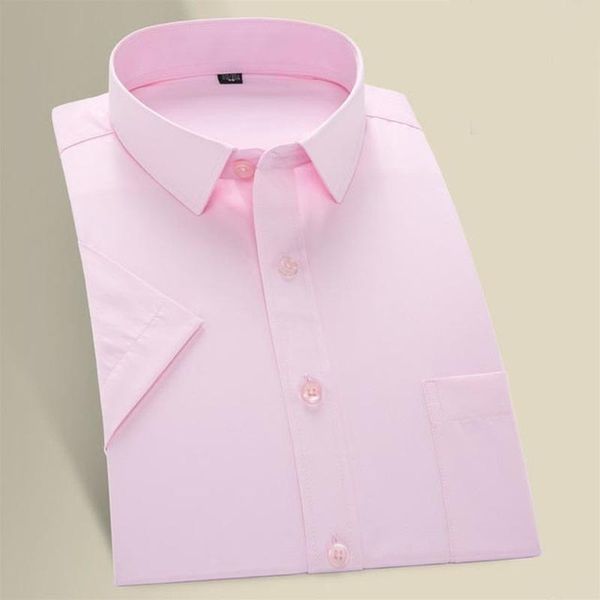 men's casual shirts trendy summer short sleeve white pink office work business formal mens dress tails brand men slim fit shirt, White;black
men's casual shirts trendy summer short sleeve white pink office work business formal mens dress tails brand men slim fit shirt, White;black