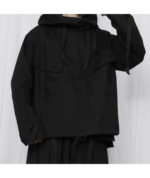 men's jacket male japanese yamamoto style dark niche loose hooded pullover jackets, Black;brown
men's jacket male japanese yamamoto style dark niche loose hooded pullover jackets, Black;brown
