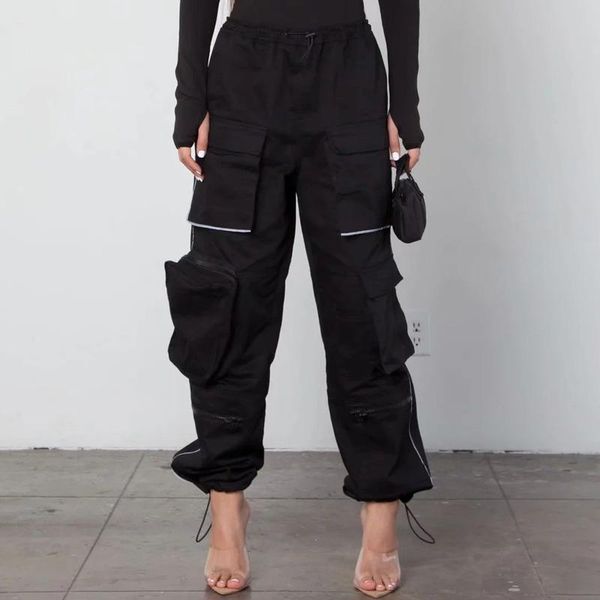 women's pants & capris 2021 women high waisted cargo with pockets spring autumn streetwear bf designer joggers baggy trousers female qu, Black;white
women's pants & capris 2021 women high waisted cargo with pockets spring autumn streetwear bf designer joggers baggy trousers female qu, Black;white