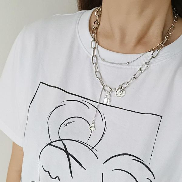 pendant necklaces fashion jewelry cold wind double necklace light luxury niche simple wild female trendy, Silver
pendant necklaces fashion jewelry cold wind double necklace light luxury niche simple wild female trendy, Silver