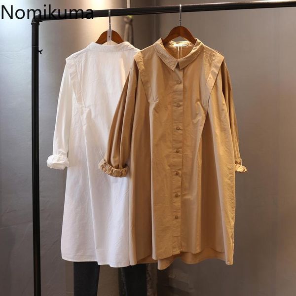 nomikuma causal oversized spring womrn medium-long blouses korean long sleeve turn-down collar shirt new blusas 6f604 210427, White
nomikuma causal oversized spring womrn medium-long blouses korean long sleeve turn-down collar shirt new blusas 6f604 210427, White