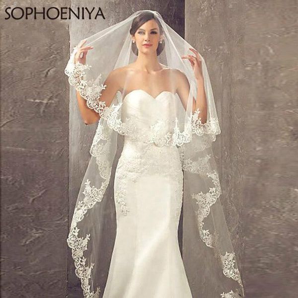 bridal veils 2021 arrival tulle 3 meters white long lace applique single layer with hair comb wedding dress bride's head vils, Black
bridal veils 2021 arrival tulle 3 meters white long lace applique single layer with hair comb wedding dress bride's head vils, Black