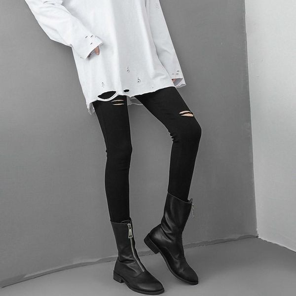 women's pants & capris lanmrem 2021 fashion casual hole leggings street style ankle-length black trousers female yg05301, Black;white
women's pants & capris lanmrem 2021 fashion casual hole leggings street style ankle-length black trousers female yg05301, Black;white