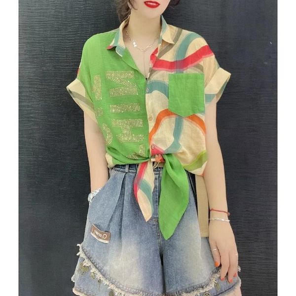 women's blouses & shirts fashion women summer short sleeve print letter casual temperament loose stylish mujer blusas mm0568, White
women's blouses & shirts fashion women summer short sleeve print letter casual temperament loose stylish mujer blusas mm0568, White