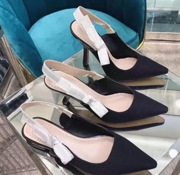 high heeled sandals summer women fine heel heels shoe fashion letter cloth webbing pointed shoes, Black
high heeled sandals summer women fine heel heels shoe fashion letter cloth webbing pointed shoes, Black