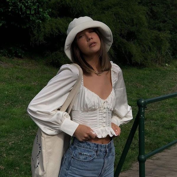 flqlw white puff long sleeve crop corset women t shirt lace up ruffles bodycon tshirt female 2021 fall winter ruched t-shirt
flqlw white puff long sleeve crop corset women t shirt lace up ruffles bodycon tshirt female 2021 fall winter ruched t-shirt