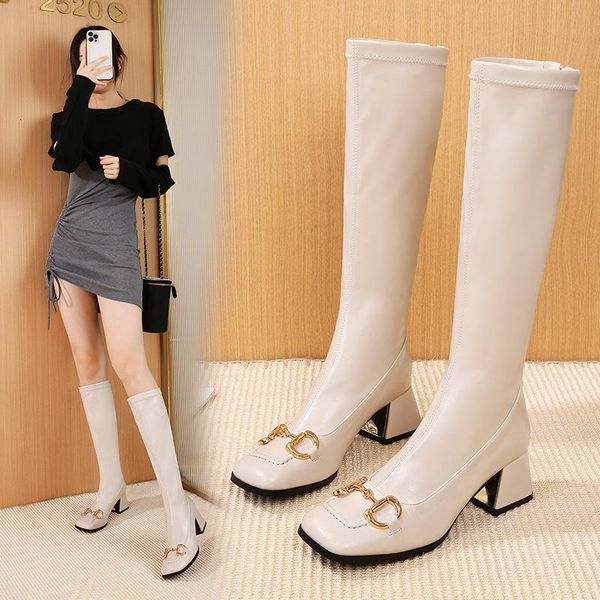 boots women's shoes and horse buckle chubby heels 2021 mid-heel fashion high tube stretch to show thin, Black
boots women's shoes and horse buckle chubby heels 2021 mid-heel fashion high tube stretch to show thin, Black